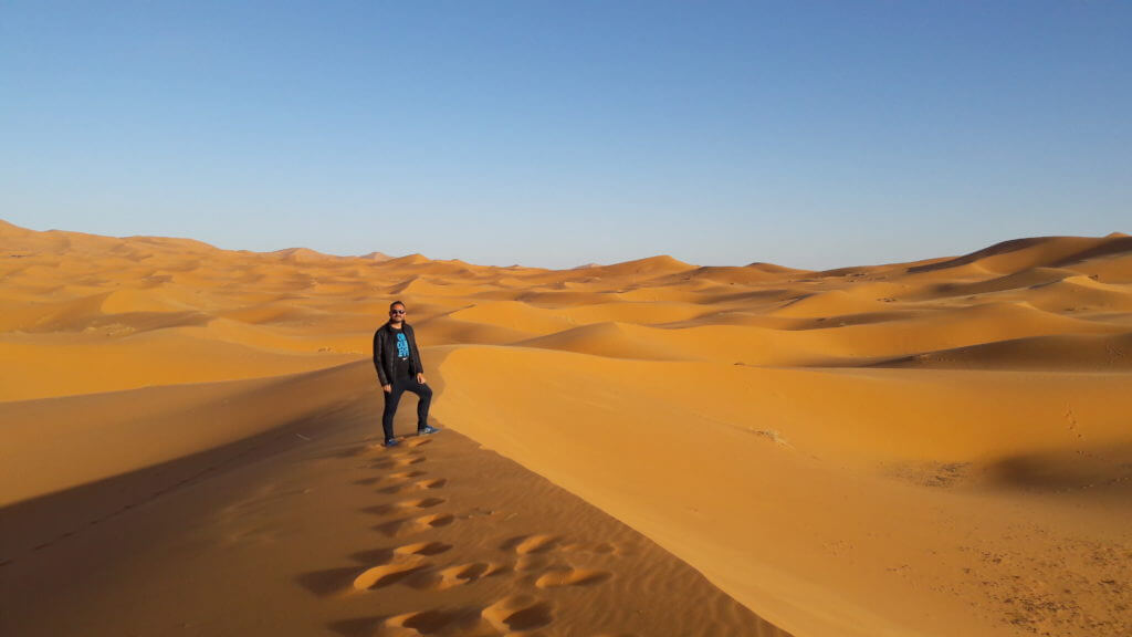 As dunas de Erg Chebbi em Merzouga