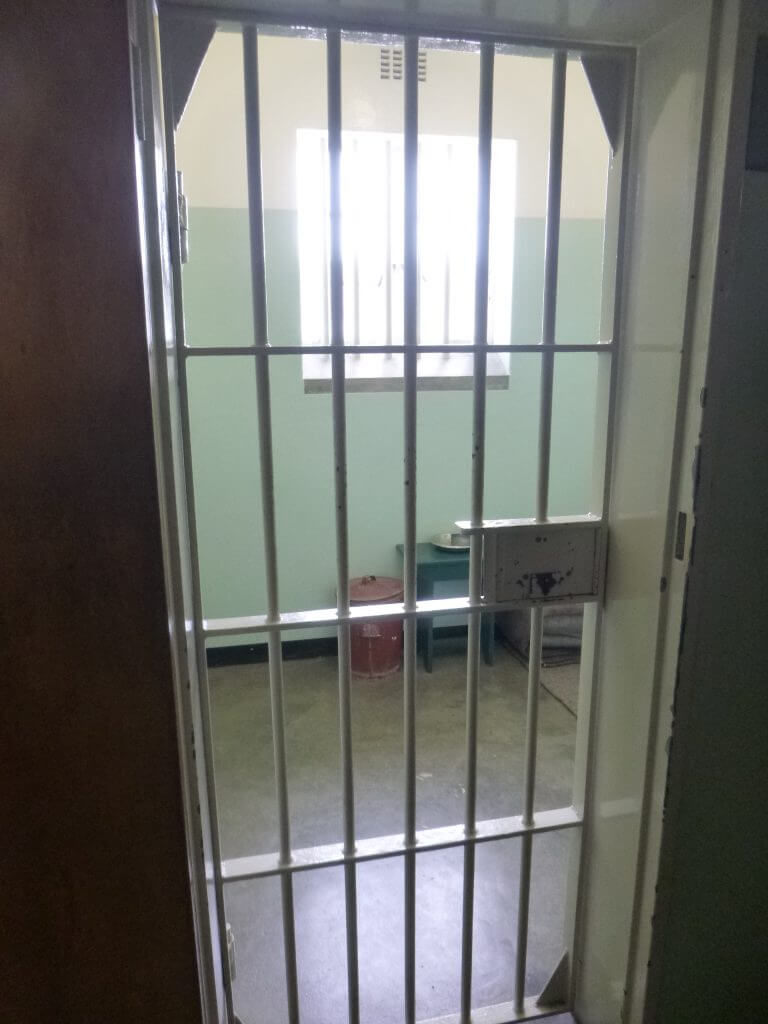 A cela onde Nelson Mandela ficou preso