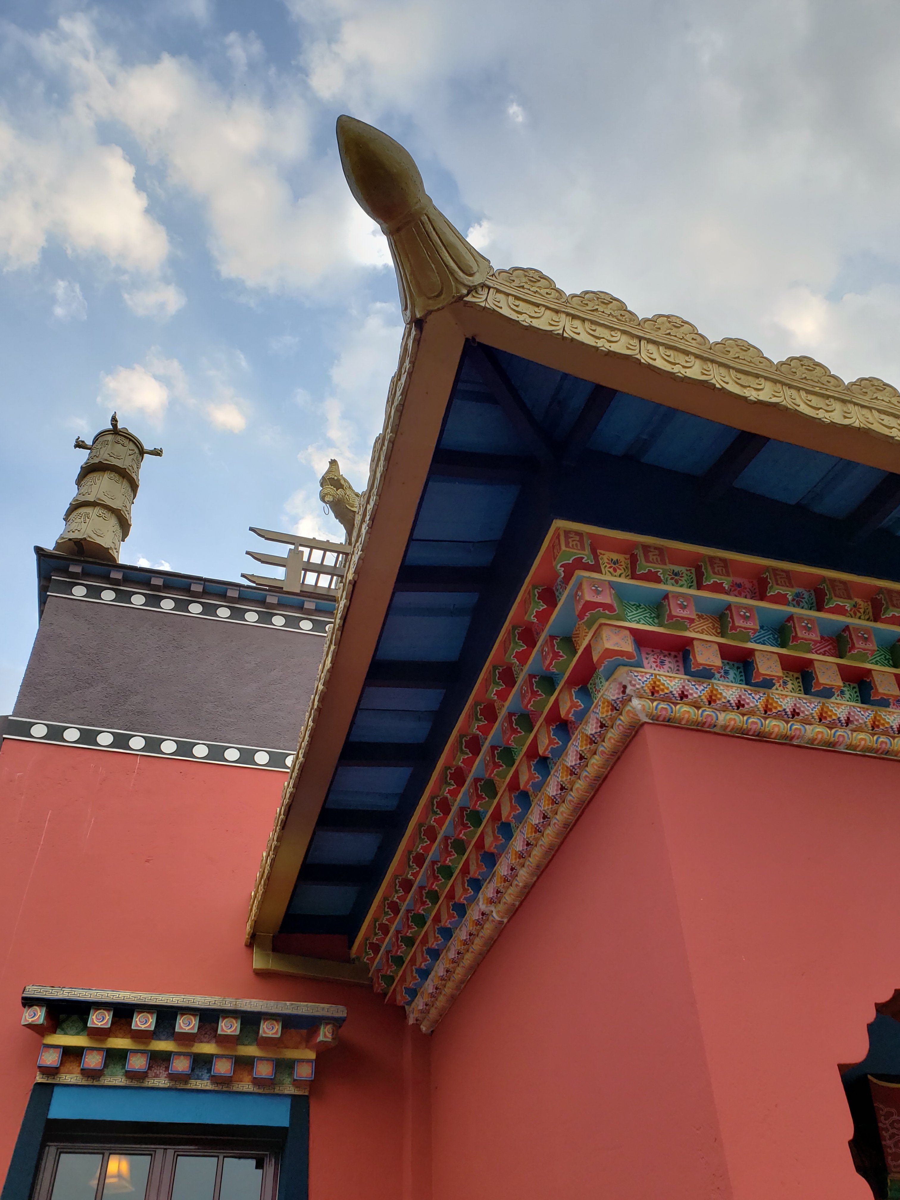 Detalhes telhado do templo Budista