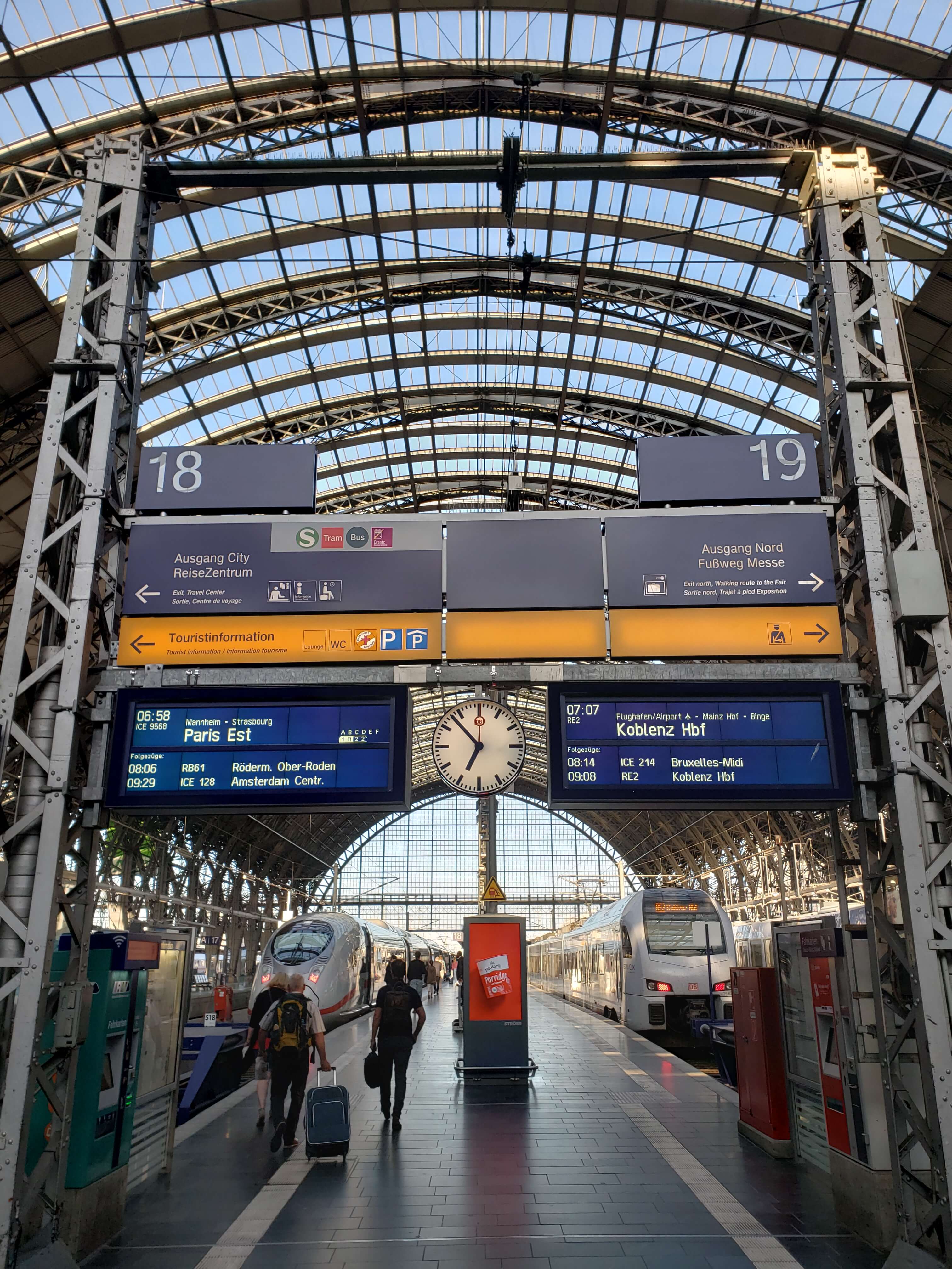Estação de trem em Frankfurt